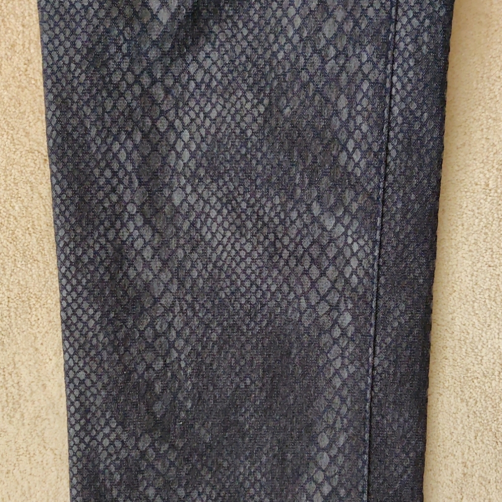 Pleather Animal Skin Jeans View 3